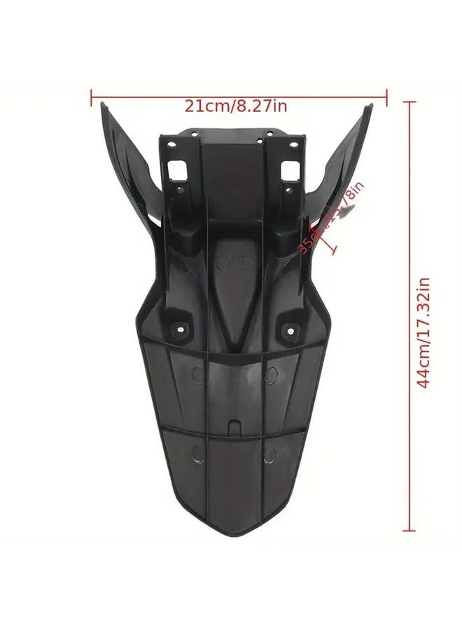 غطاء واقي الطين الخلفي الأسود مصنوع من مادة البولي بروبيلين المتينة لدراجة HAWK 250 الترابية - Image 2